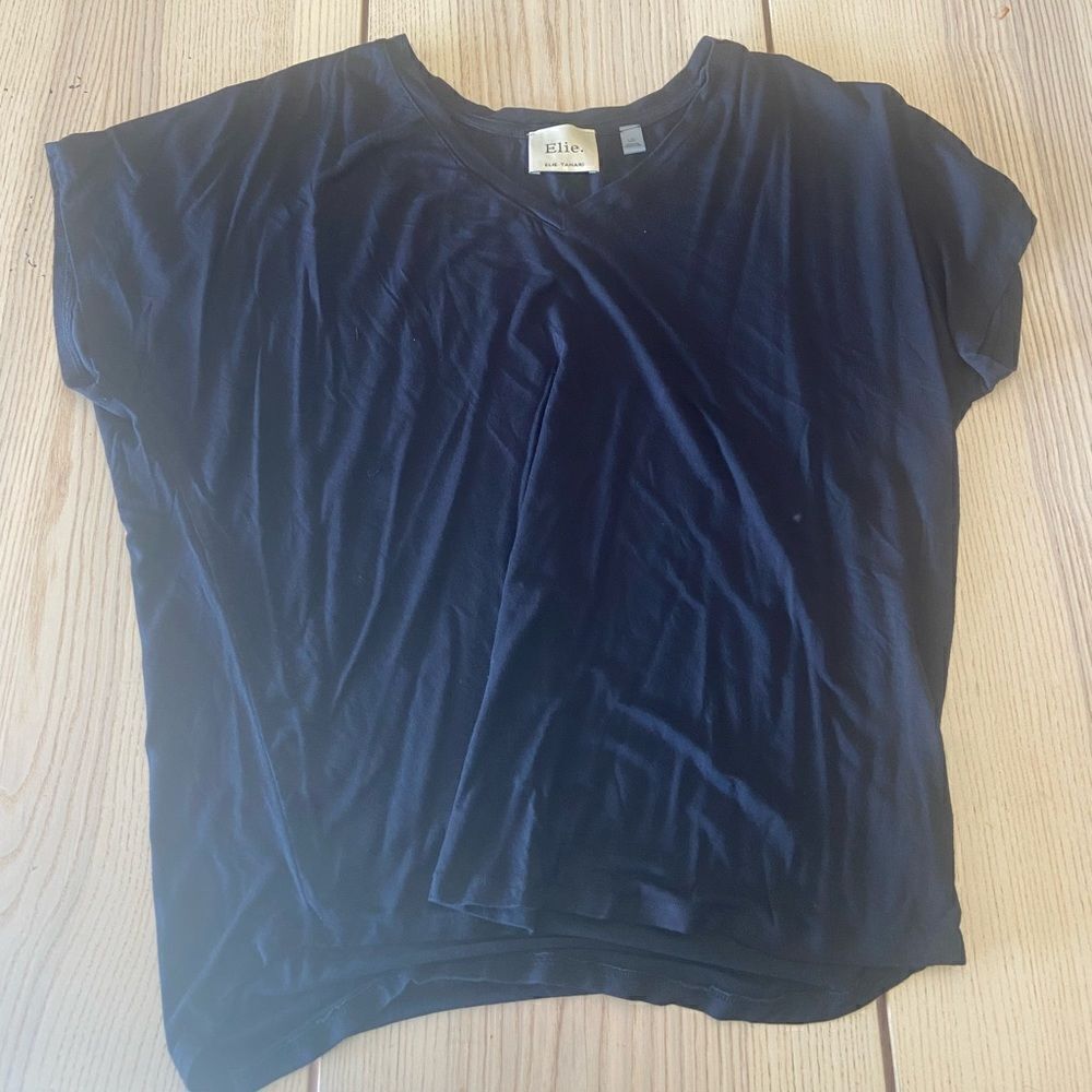 Elie Tahari Medium Boxy Black Shirt Size L